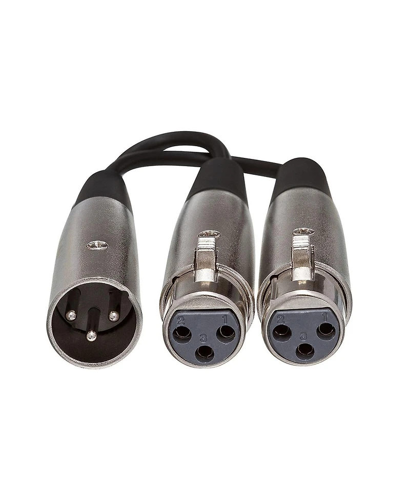 Hosa Technology Hosa Yxf-119 XLR3M to Dual XLR3F Y Cable, 6 Inch