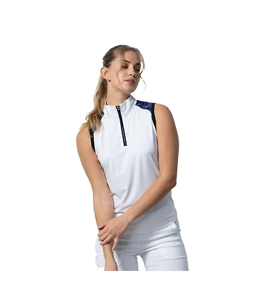 Daily Sports Women's Andria 1/2 Zip Sleeveless Golf Polo
