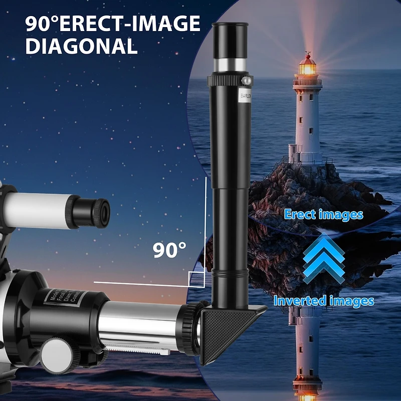 Sugift Telescope 70mm Aperture 300mm Az Mount Telescope with Stand and Phone Adapter for Kids, Adults and Beginners