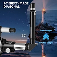 Sugift Telescope 70mm Aperture 300mm Az Mount Telescope with Stand and Phone Adapter for Kids, Adults and Beginners