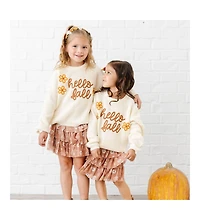 Sweet Wink Little and Big Girls Ditsy Fall Floral Printed Tiered Tutu Skirt