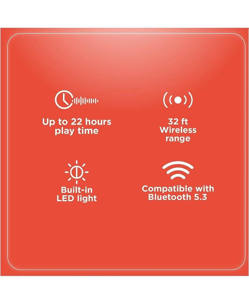 RadioShack Wireless Gaming Earbuds with Noise Cancelation and Rgb Led Lights With 22 Hour Playtime