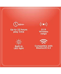RadioShack Wireless Gaming Earbuds with Noise Cancelation and Rgb Led Lights With 22 Hour Playtime