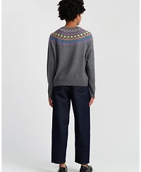 Chinti & Parker Women's Wool Cashmere Star Yoke Sweater