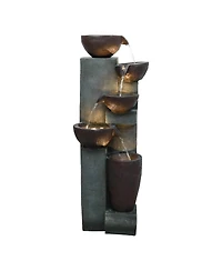 SunJet 5-Tier Cascading Indoor/Outdoor Water Fountain with Led Lights