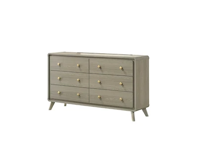 Casainc Storage Cabinet with Gold Knobs