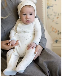 MeMoi 2 Piece Baby Boys "Playful Dots" Velour Footie Set