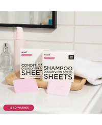 Mess Free Shampoo Sheets, Instantly Dissolves, 25 Washes