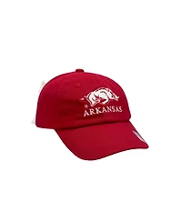 Bits & Bows Officially Licensed Arkansas Razorbacks Girls' Bow Baseball Hat Red