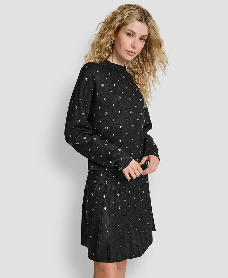 Dkny Women's Studded Pull On Sweater