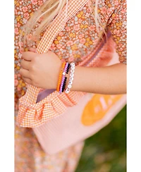 Bits & Bows Girls Pumpkin Hearts Bracelet in Orange