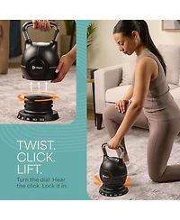 Lifepro PowerStone Adjustable Kettlebell – 3.5 to 22.5 lb 7-in-1 Weight Set with Quick-Select Dial for Full-Body Workouts