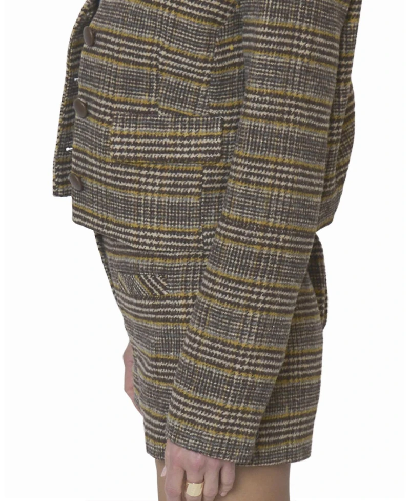 Central Park West Women's Billie Plaid Micro Short