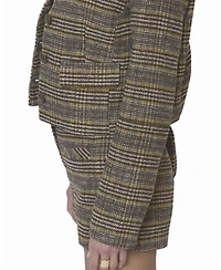 Central Park West Women's Billie Plaid Micro Short