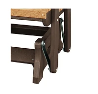 American Furniture Classics Fan Back Glider Made in the Usa- Cedar, Tudor Brown