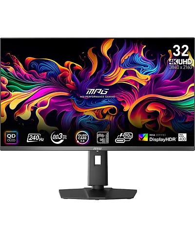 Msi Mpg 321URX Qd-oled 31.5" 16:9 4K Ultra Hd 240Hz Oled Hdr Gaming Monitor, Metallic Black