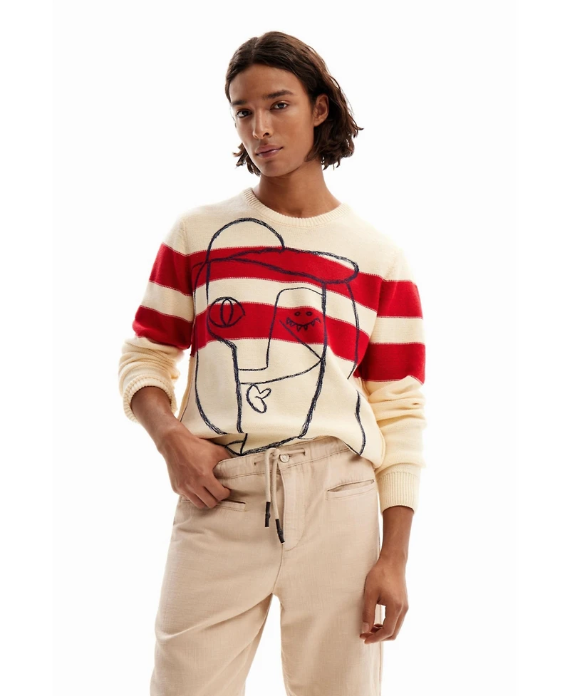 Desigual Men's Trousers with floral details