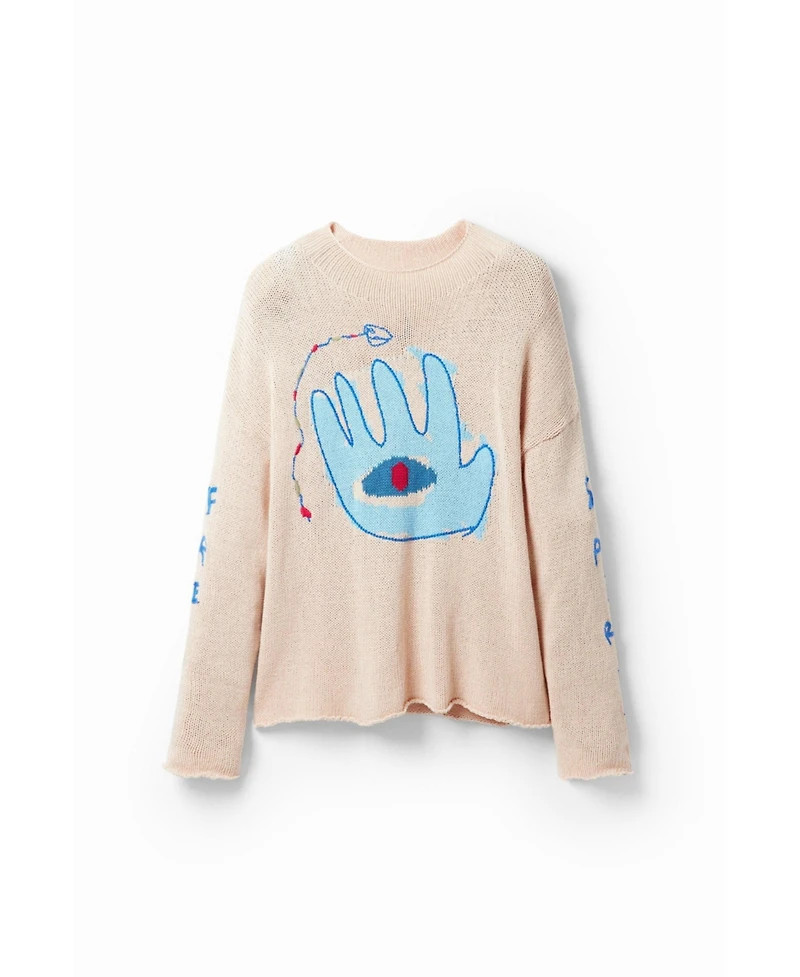 Desigual Men's Hamsa hand sweater