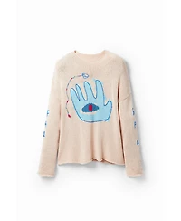 Desigual Men's Hamsa hand sweater