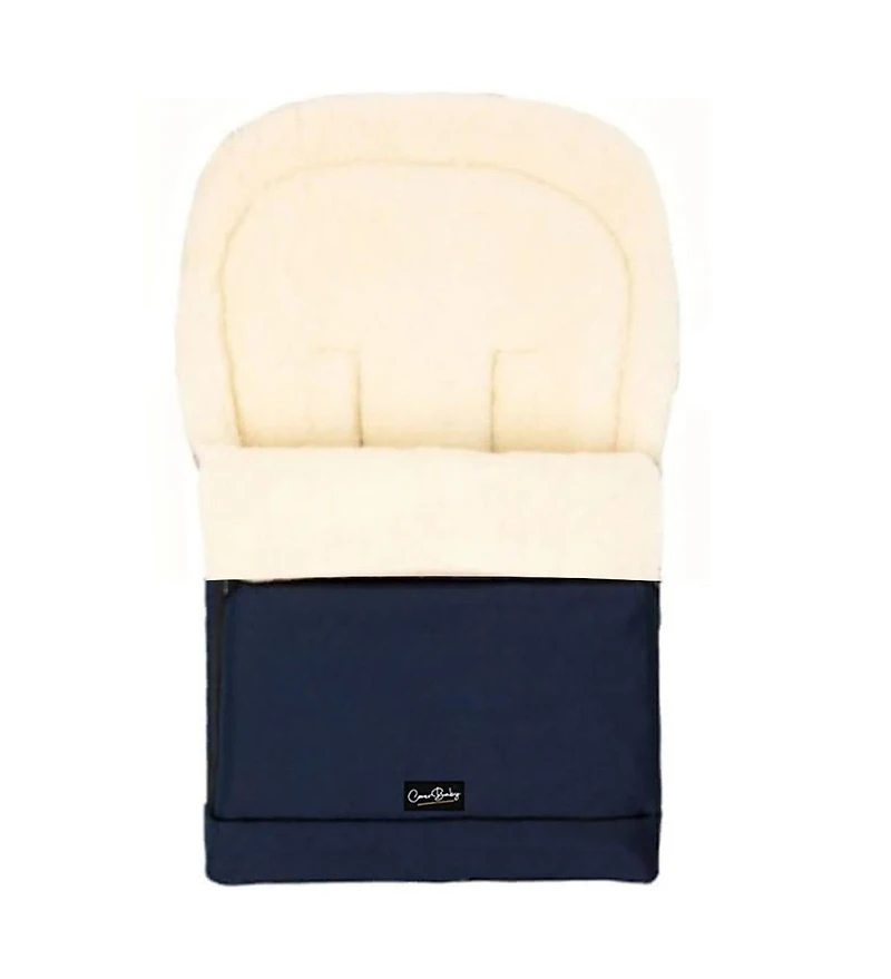 Cover Baby Baby Cover 0-3 Years Scandinavian Organic Wool Adjustable Footmuff in Navy