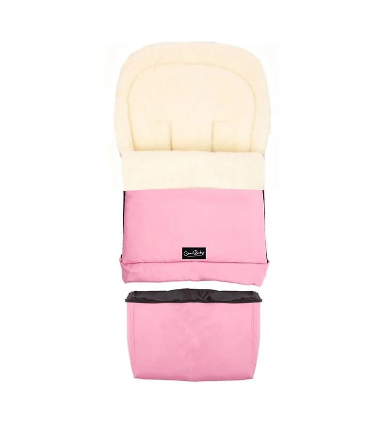 Cover Baby Baby Cover 0-3 Years Scandinavian Organic Wool Adjustable Footmuff in Barbie Pink