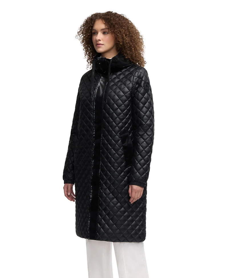 Pajar Women's Peridot Diamond Quilted Longline Shacket