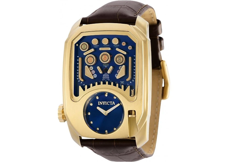Invicta Men's 35451 Cuadro Quartz 3 Hand Blue Dial Watch