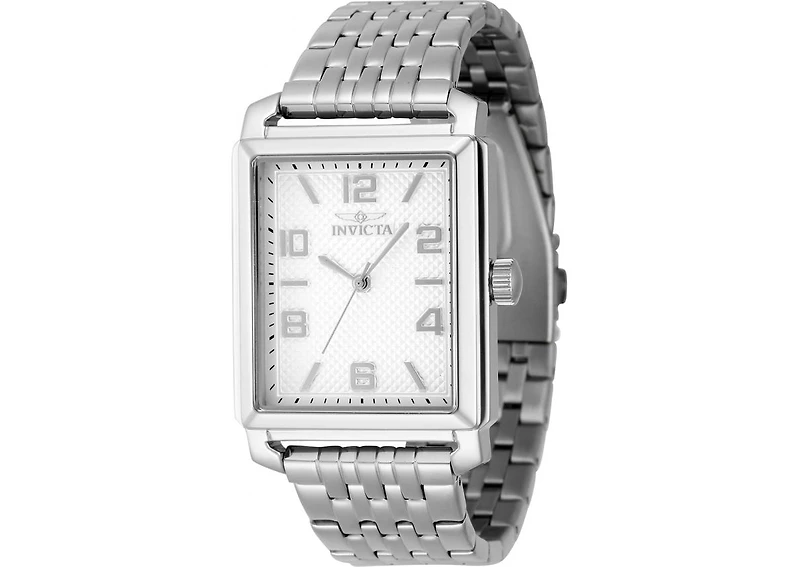 Invicta Men's 46634 Vintage Quartz 3 Hand Silver Dial Watch