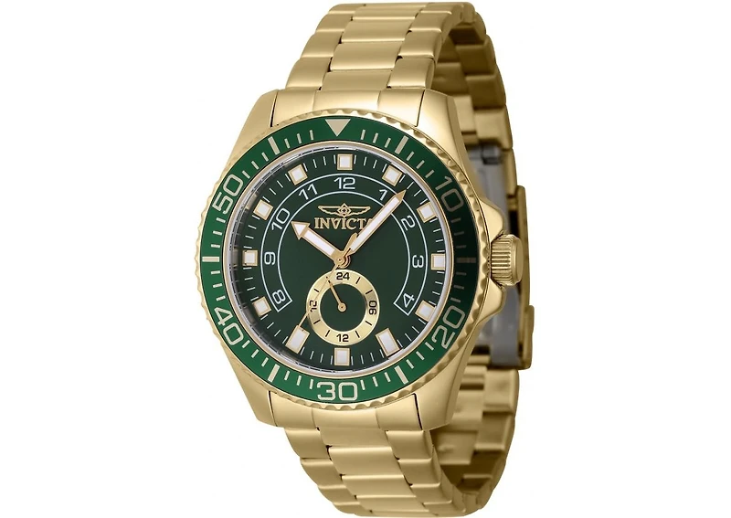 Invicta Men's Pro Diver Quartz Multifunction Green Dial Watch