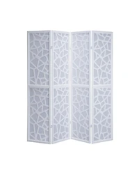 Streamdale Furniture Giyano 4 Panel Screen Room Divider, White