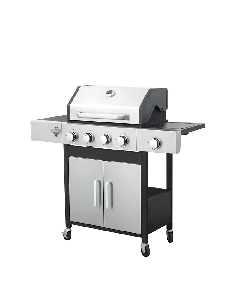 Streamdale Furniture 4-Burner Propane Bbq Grill with Side Burner, 46790BTU