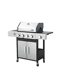 Streamdale Furniture 4-Burner Propane Bbq Grill with Side Burner, 46790BTU