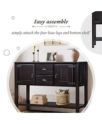 Streamdale 48" Wood Sideboard Console Table - Espresso