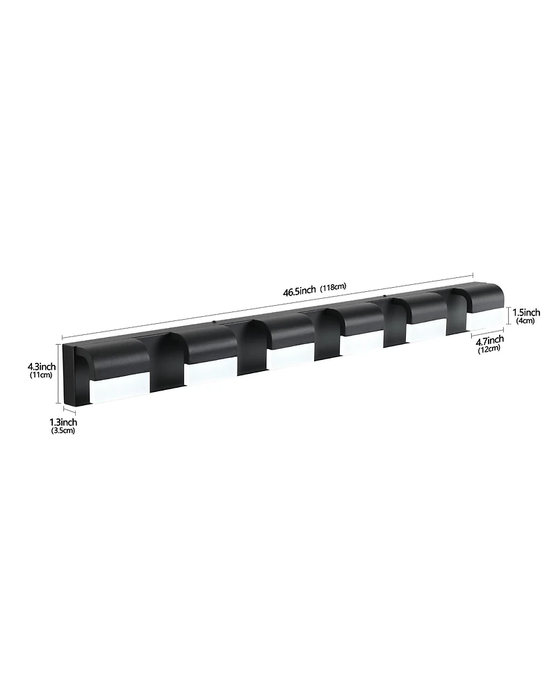 Streamdale Furniture Modern Bathroom Vanity Lighting 6-Light Led Vanity Lights Over Mirror Bath Wall Lighting