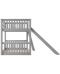 Streamdale Furniture Twin over Twin Bunk Bed with Slide & Ladder