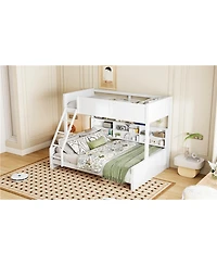 Streamdale Furniture Twin Xl/Queen Bunk Bed Storage & Usb