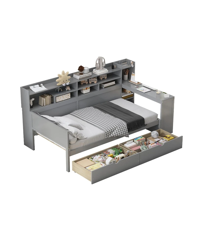 Streamdale Furniture Twin Daybed with Storage & Desk