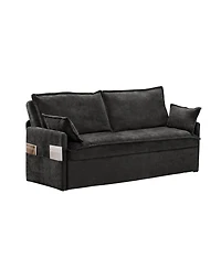 Streamdale Furniture 59.5" Chenille Sleeper Sofa Bed w/ Storage & Usb Ports