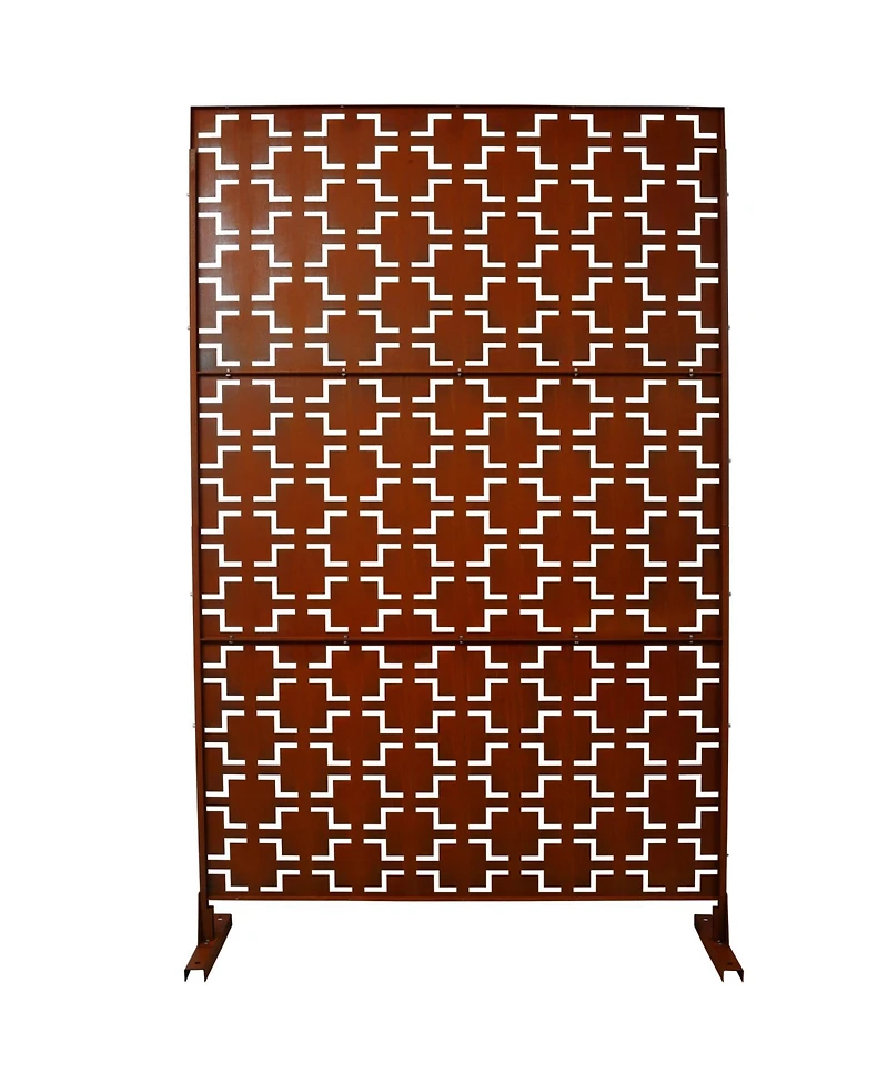 Streamdale Furniture Metal Privacy Screen 76"x48" Rusty