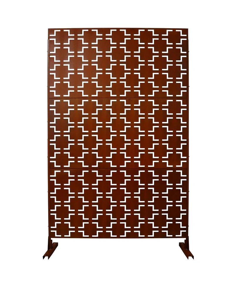 Streamdale Furniture Metal Privacy Screen 76"x48" Rusty