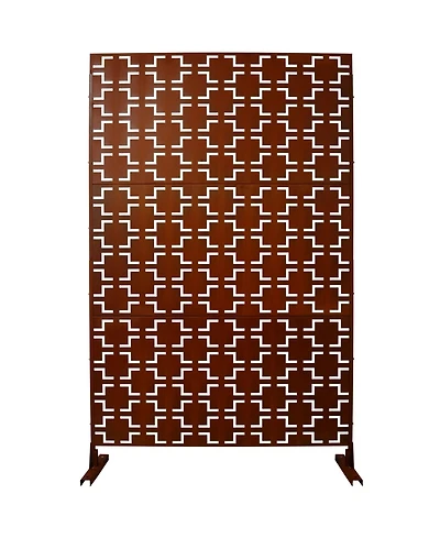 Streamdale Furniture Metal Privacy Screen 76"x48" Rusty