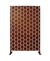 Streamdale Furniture Metal Privacy Screen 76"x48" Rusty