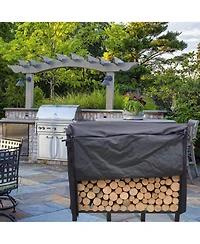 Streamdale Furniture 4.1ft Heavy Duty Firewood Rack - Matte Black