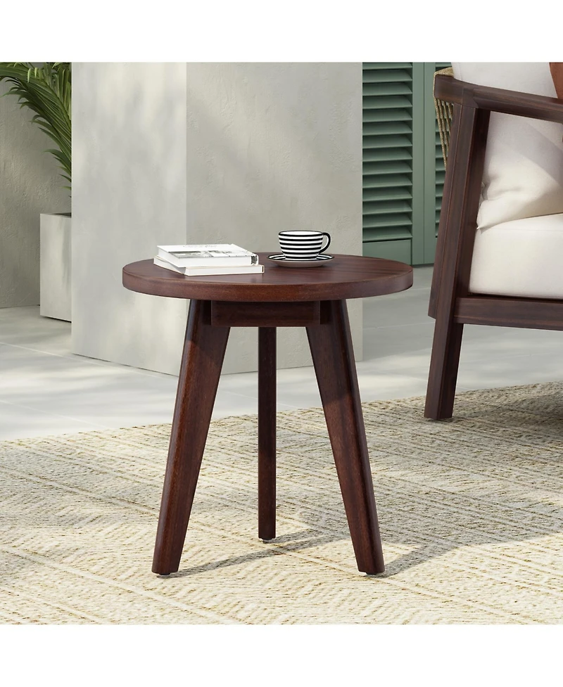 Streamdale Funky Mod Acacia End Table