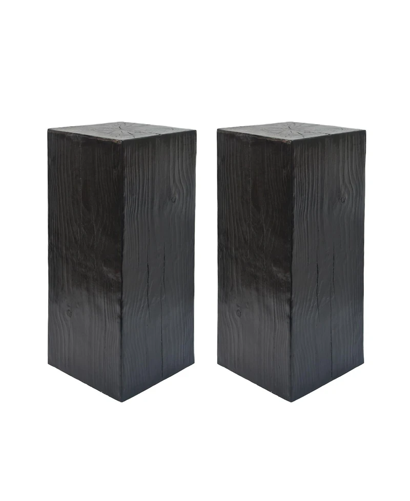 Streamdale Wood-Look Square End Table, Black, Indoor/Outdoor, 33.75"