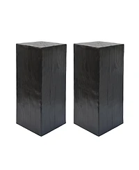 Streamdale Wood-Look Square End Table, Black, Indoor/Outdoor, 33.75"