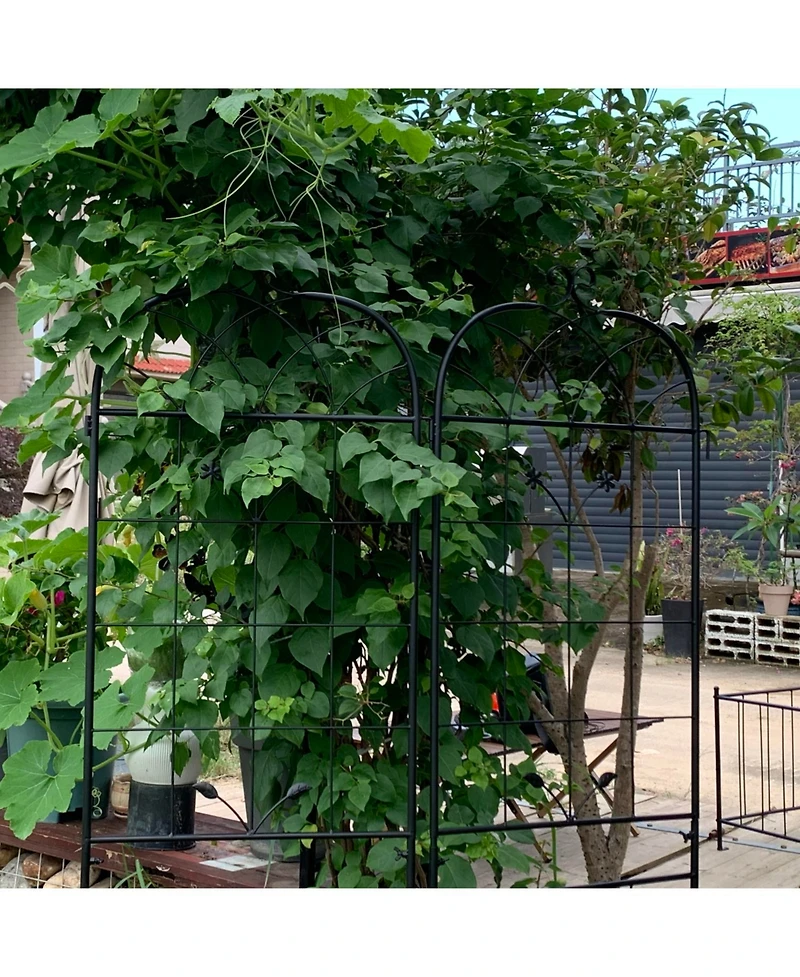 Streamdale Furniture Metal Garden Trellis 2-Pack for Climbing Plants