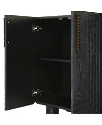 Streamdale Furniture 54" Retro Buffet Cabinet - 4-Door Fluted Sideboard