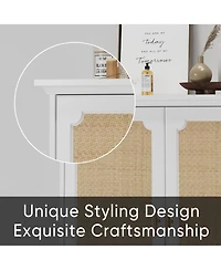 Streamdale Rattan Door Sideboard Buffet Storage Cabinet