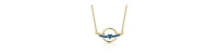 GiGiGirl 14K Gold Plated with Intertwined Rings & Colored Enamel Heart Necklace